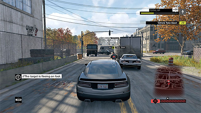 Hack into the elements of the surroundings, to stop the car, and run over the driver - Contracts - Brandon Docks - Fixer Contracts - Watch Dogs - Game Guide and Walkthrough