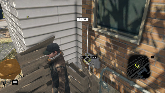 The device on the right, behind the palettes - 01-04 - ctOS Breach - Watch Dogs - Game Guide and Walkthrough