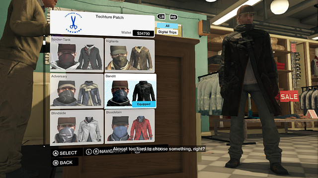 Clothes shop - Stores, bars and restaurants - Watch Dogs - Game Guide and Walkthrough