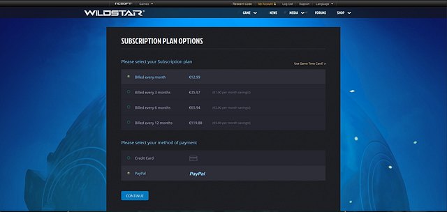 The option to extend the game time, directly through NCSOFT - Subscription and the payment system - WildStar - Game Guide and Walkthrough