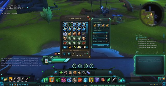 The tab with bags and all of the available currencies - The currency - Basic mechanics - WildStar - Game Guide and Walkthrough