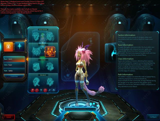 You can even create a lovely lady like this one - 2. Getting started - WildStar in 10 Easy Steps - WildStar - Game Guide and Walkthrough