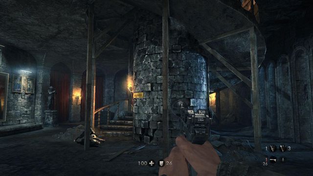 Stairs to the upper floor - Deathsheads Compound - Main missions - Wolfenstein: The New Order (coming soon) - Game Guide and Walkthrough