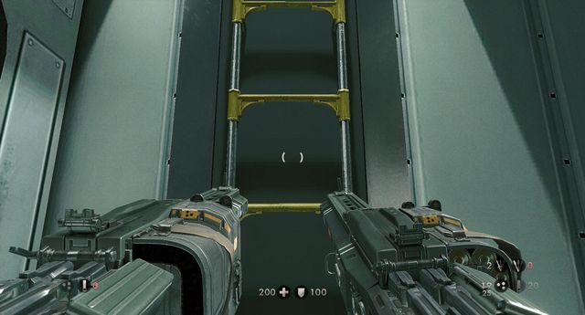 Use the ladder after getting through the laboratory - Return to Deathsheads Compound - Main missions - Wolfenstein: The New Order - Game Guide and Walkthrough