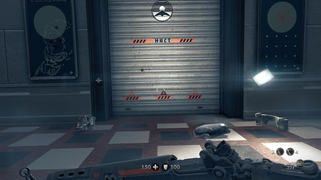 to the right of this door - London Nautica - Secrets - Wolfenstein: The New Order - Game Guide and Walkthrough
