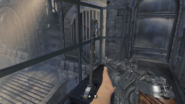 Using the lever will open the door leading to the very bottom - Chapter 2 - Docks - Walkthrough - Wolfenstein: The Old Blood - Game Guide and Walkthrough