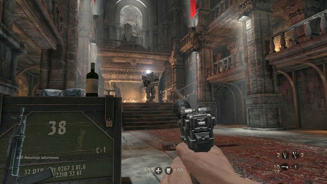 At the very beginning of the chapter you have to fight a supersoldier (see the picture) - Chapter 3 -Wolfenstein Keep - Walkthrough - Wolfenstein: The Old Blood - Game Guide and Walkthrough