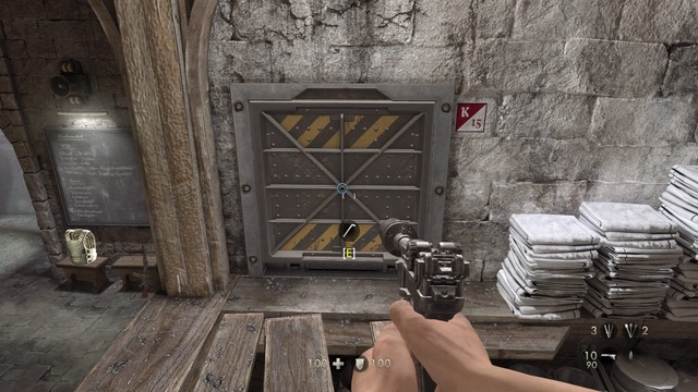 After that go to the upper level and find the vent shaft shown in the picture - Chapter 3 -Wolfenstein Keep - Walkthrough - Wolfenstein: The Old Blood - Game Guide and Walkthrough