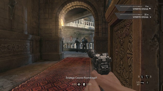 Once you get to the next location, you will reach the place shown in the picture - Chapter 3 -Wolfenstein Keep - Walkthrough - Wolfenstein: The Old Blood - Game Guide and Walkthrough