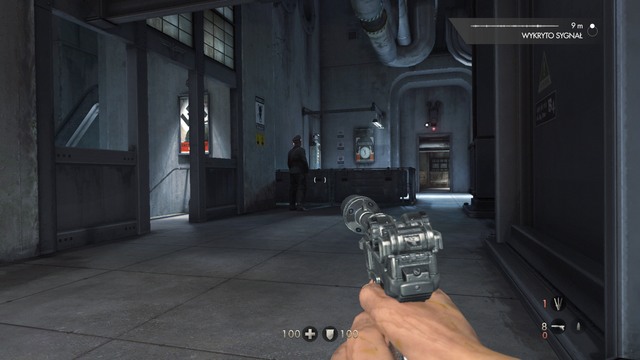 While keeping to the right, sneak past the supersoldier, and get to the place shown in the picture - Chapter 4 - Escape! - Walkthrough - Wolfenstein: The Old Blood - Game Guide and Walkthrough