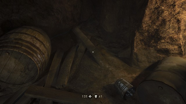 When you get inside the cave, approach the table next to you and collect the letter lying there - Chapter 4 - Escape! - Walkthrough - Wolfenstein: The Old Blood - Game Guide and Walkthrough