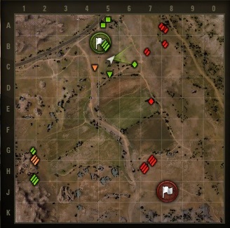 Maps shows to late detected wolfpack in sector A8 and its surroundings. - Medium tanks - Types of tanks - World of Tanks - Game Guide and Walkthrough