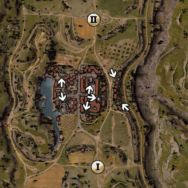 In the middle of the map, there is a big abbey, surrounded with developments, through which you can launch a high-speed attack - Abbey - Maps - World of Tanks - Game Guide and Walkthrough