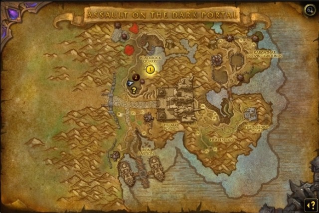 A map of the starting location. - 7. First steps in Warlords of Dreanor - World of Warcraft: Warlords of Draenor - Game Guide and Walkthrough