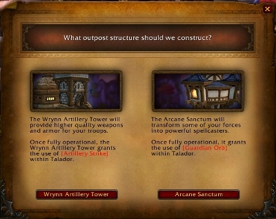 Selection of the building that you erect in the outpost is one of the more important decisions - Outposts - The garrison - World of Warcraft: Warlords of Draenor - Game Guide and Walkthrough