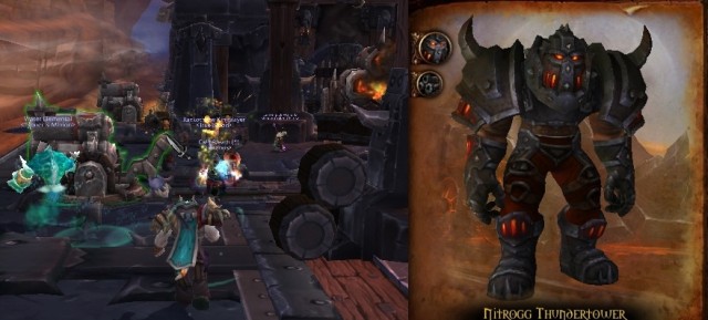 The key to victory is killing the orcs with barrels, lifting them and using the cannons to wound the opponent. - Grimrail Depot - Dungeons - World of Warcraft: Warlords of Draenor - Game Guide and Walkthrough