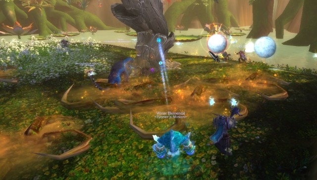 During the battle, avoid the creepers and destroy the water orbs heading towards Witherbark. - The Everbloom - Dungeons - World of Warcraft: Warlords of Draenor - Game Guide and Walkthrough