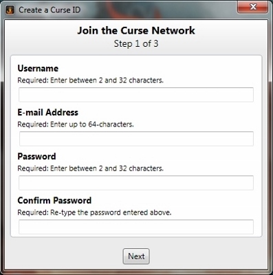 The process of setting-up your account consists of three short steps - Curse - Fieldcane Add-ons - World of Warcraft: Warlords of Draenor - Game Guide and Walkthrough