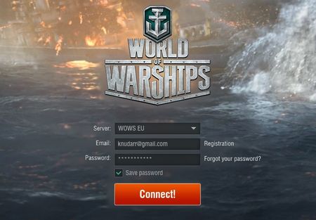 The last phase before starting the game is logging in directly to the server - Registering, logging in, managing account - World of Warships - Game Guide and Walkthrough