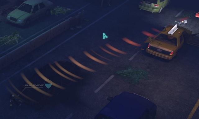 The alien moved around an abandoned car - we do not see him, but we hear him very well - Detecting the opponent - Turn-based combat system - XCOM: Enemy Unknown - Game Guide and Walkthrough