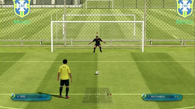 Its hard to tell if goalkeepers gestures have any impact onto the CPU players concentration. - Defense of the penalty kick - Game - 2014 FIFA World Cup Brazil - Game Guide and Walkthrough
