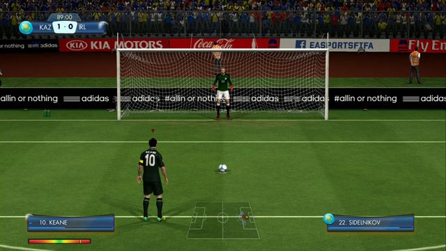 Scoring from this penalty will let you win the challenge! - Europe - Story of Qualifying - challenges - 2014 FIFA World Cup Brazil - Game Guide and Walkthrough