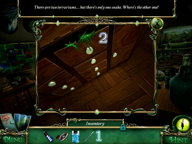Having Scalpel, which you goy in a scene with hidden object, you can open a drawer on left [2] - Mansion - Main storyline - 9 Clues: The Secret of Serpent Creek - Game Guide and Walkthrough