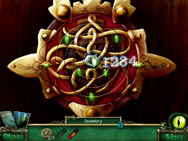 To solve this riddle, you have move rings [1-4] to make a pattern shown on the screen above - Puzzles - Collectibles and puzzles - 9 Clues: The Secret of Serpent Creek - Game Guide and Walkthrough