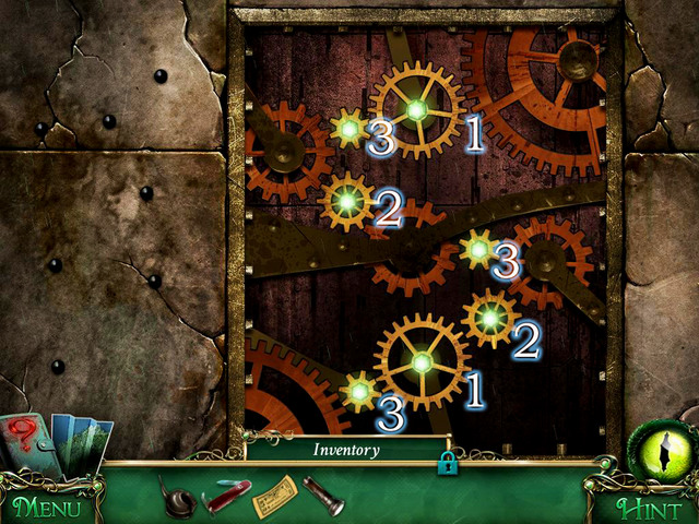 To enter the museum, you have to place gears in the proper order - Puzzles - Collectibles and puzzles - 9 Clues: The Secret of Serpent Creek - Game Guide and Walkthrough