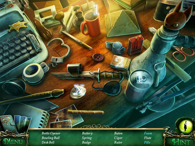 Crucial item [X] - Desk bell - Hidden-object scenes - Collectibles and puzzles - 9 Clues: The Secret of Serpent Creek - Game Guide and Walkthrough