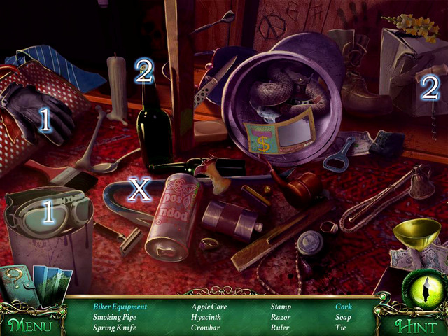 Crucial item [X] - Crowbar - Hidden-object scenes - Collectibles and puzzles - 9 Clues: The Secret of Serpent Creek - Game Guide and Walkthrough