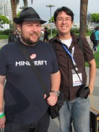 Notch and WiNGSPANTT at E3 2011 Minecraft