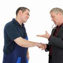 Two men shaking hands