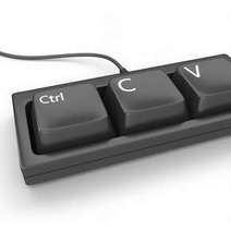 Keys on keyboard