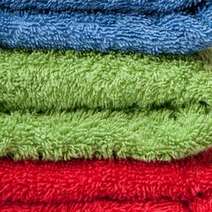 Pile of colourful towels