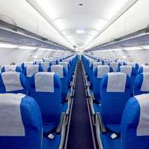 Empty seats in a plane