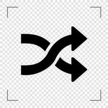 An icon of arrows crossing each other