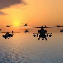  Helicopters in the sky