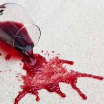  Spilled red wine