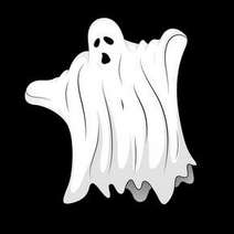  Cartoon of a white ghost