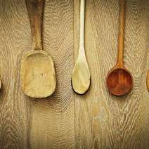  Various wooden spoons