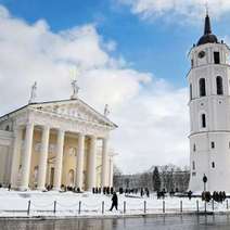  A town-hall and a church tower