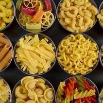  Various types of pasta