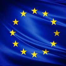  Flag of European Union, blue with golden stars in a circle