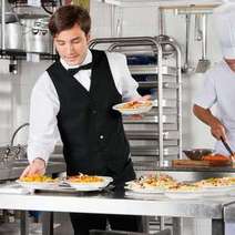  A waiter serving the meals