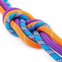  Mountain climber's rope in a special knot