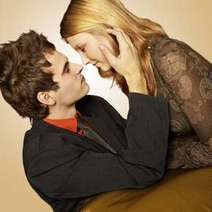 Man and woman kissing