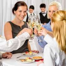  Cheers with champagne at a party