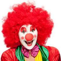  A clown with red hair