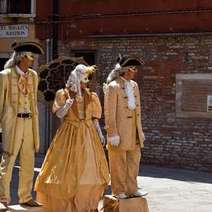  People wearing historical costumes